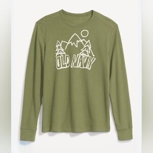 NEW MEN'S OLD NAVY LONG SLEEVE SAGE THERMAL SHIRT SIZE LARGE